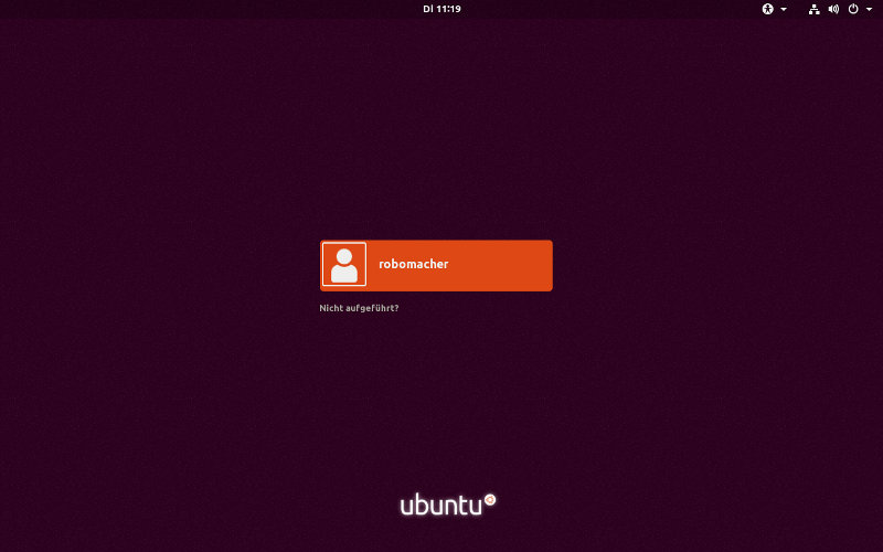 Ubuntu Anmeldung
